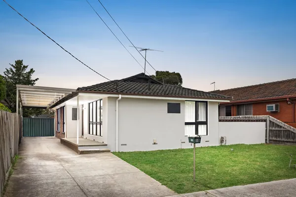 Renovated family home at dusk, Deer Park