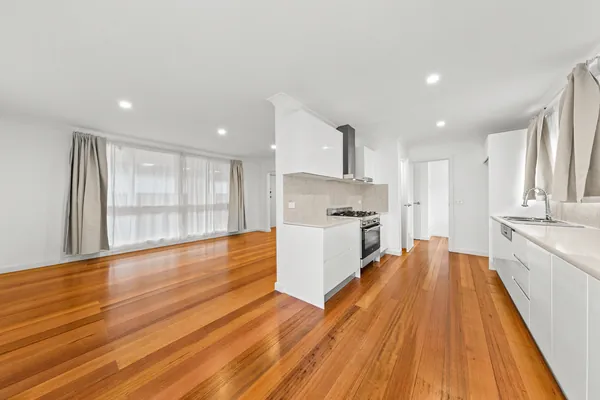 Renovated open-plan kitchen and living area, Deer Park